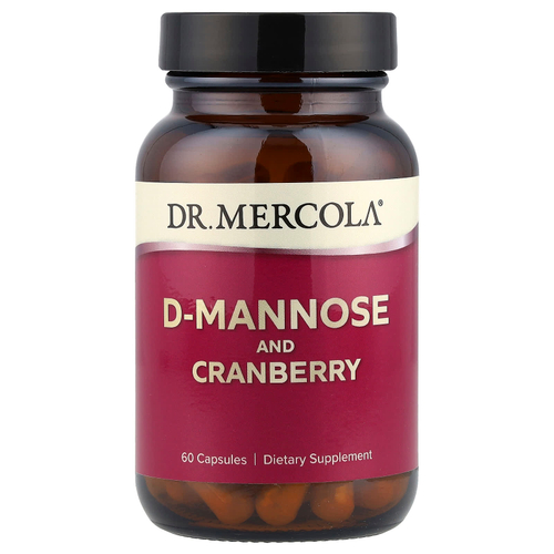 Dr. Mercola, D-манноза и экстракт клюквы, 60 капсул