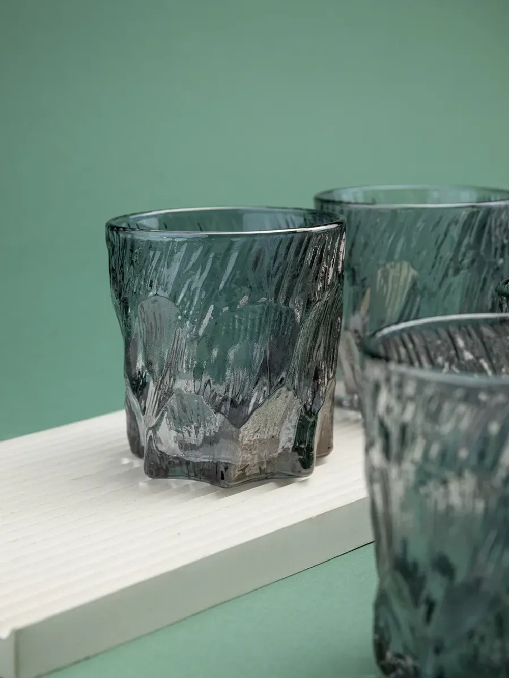 Стаканы для виски, 6 шт. Черный лед, 260 мл.