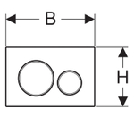 Кнопка смыва Geberit Sigma20 двойной смыв, белый/хром