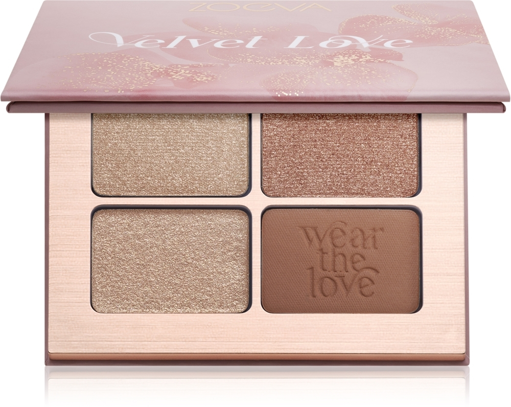 ZOEVA Velvet Love Eyeshadow Quad - палитра теней для век, 4× 1,5 g