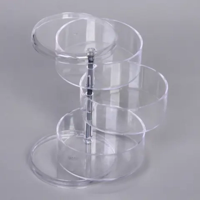 Органайзер для хранения «МАРЦИПАН», прозрачный, три отделения, 10.5*13см (упаковка коробка)