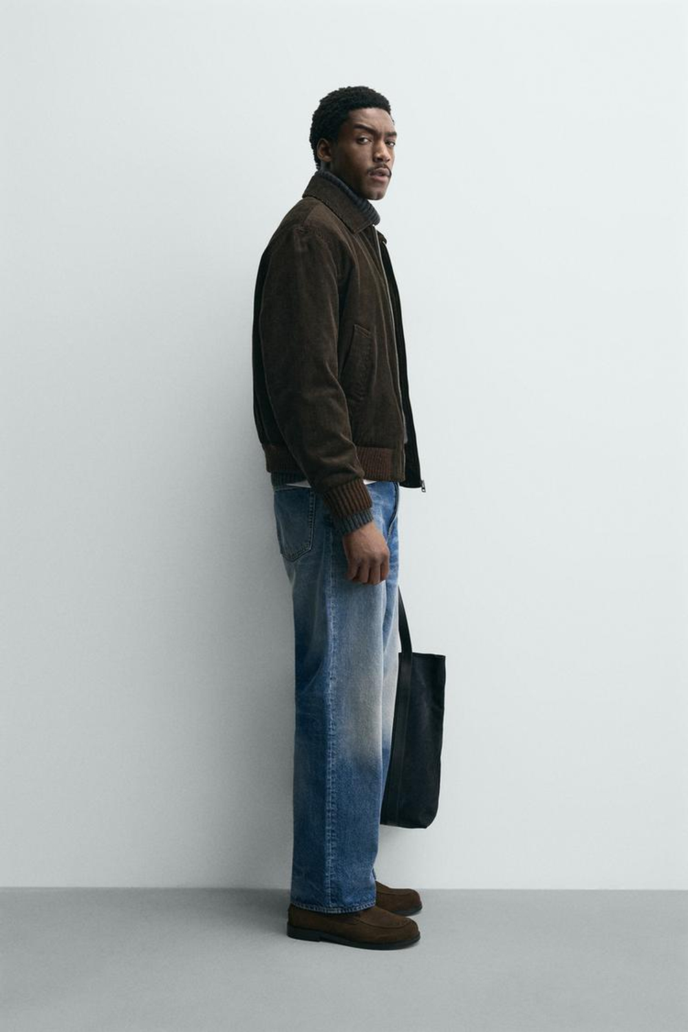 ZARA СТЕГАНАЯ ВЕЛЬВЕТОВАЯ КУРТКА, КОРИЧНЕВЫЙ