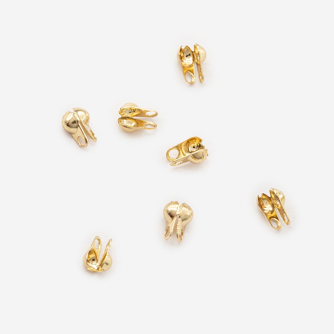 Каллот (концевик) с двойным креплением "Бабочка", 2,5мм, позолота