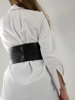 Ремень женский, ширина 16 см, цвет чёрный