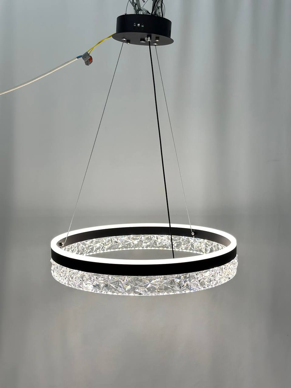 Люстра подвесная светодиодная Lanbos, 62 Вт LED, до 20 кв м, черная