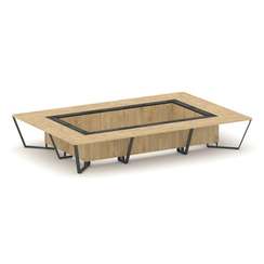 Steel Meet Стол переговорный прямоугольный KM-PR.B.SP-20K Тиквуд Светлый/Графит Глянец/Металл Антрац