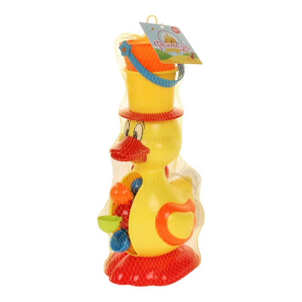 Набор для игры в песок с мельницей, ведерко, совок, сетка JX759B