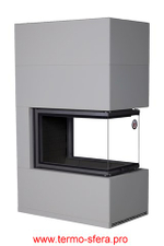 Камин РОДОС 900 ГРАФИТ, шамот черный