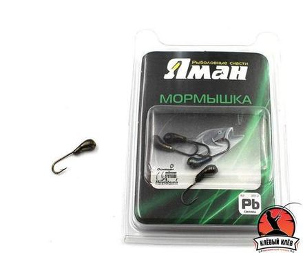 Мормышка "ЯМАН" уралка с отв.,цв.BN, d 5, вес 1,0 г