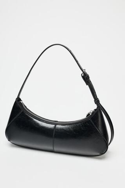 ZARA ПРЯМОУГОЛЬНАЯ СУМКА С ПЛЕЧЕВЫМ РЕМНЕМ, ЧЕРНЫЙ