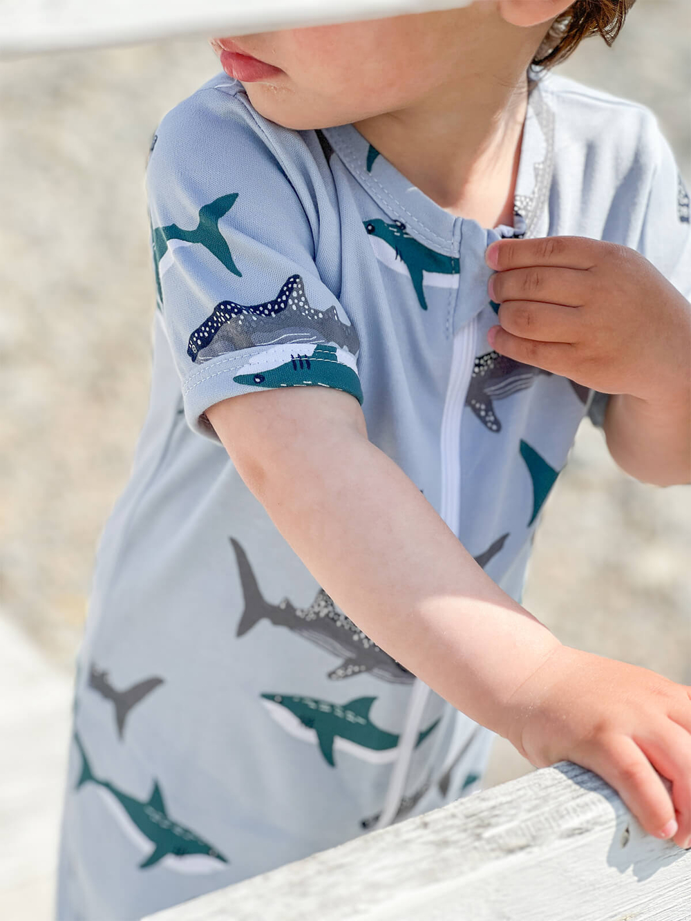 Песочник Mjölk Sleep and Play Акулы, уценка