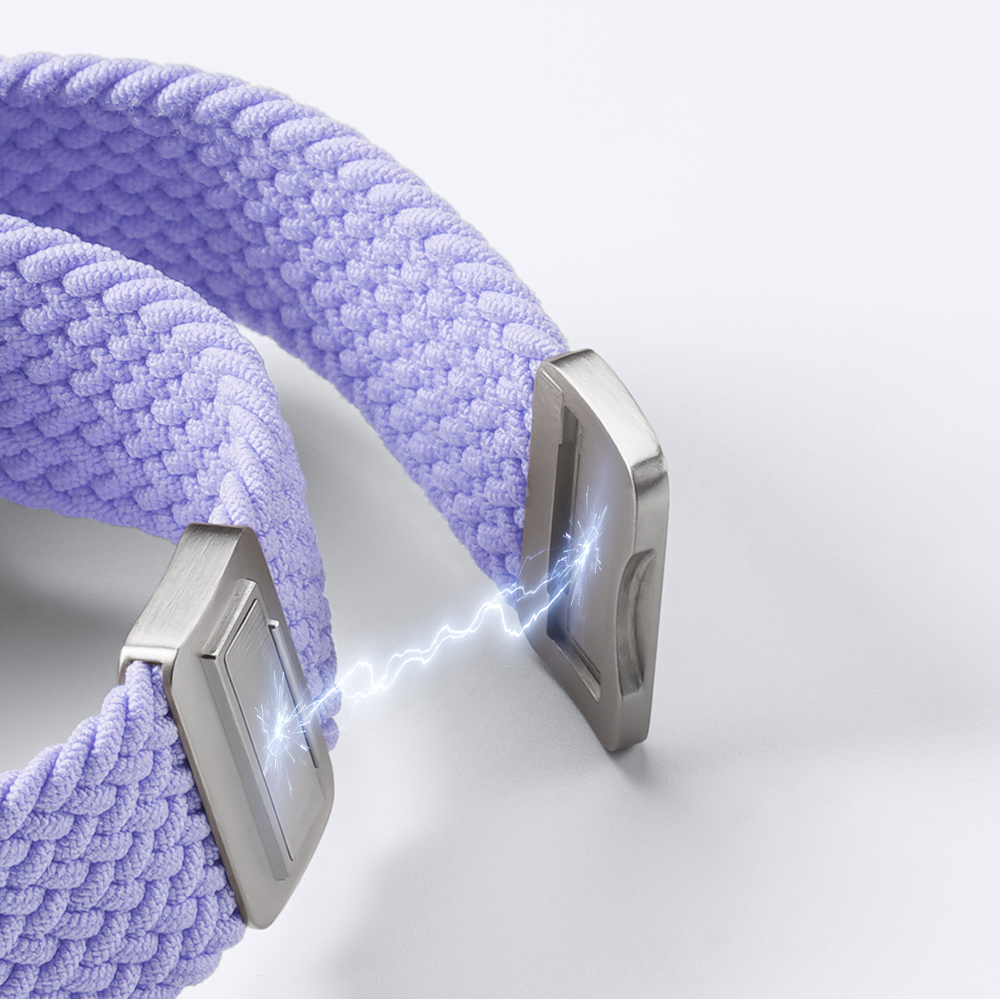 Эластичный ремешок фиолетового цвета (Misty Purple) для смарт часов Apple Watch размером 38, 40, 41 и 42MM, серия Mixture Ultra Series от Dux Ducis