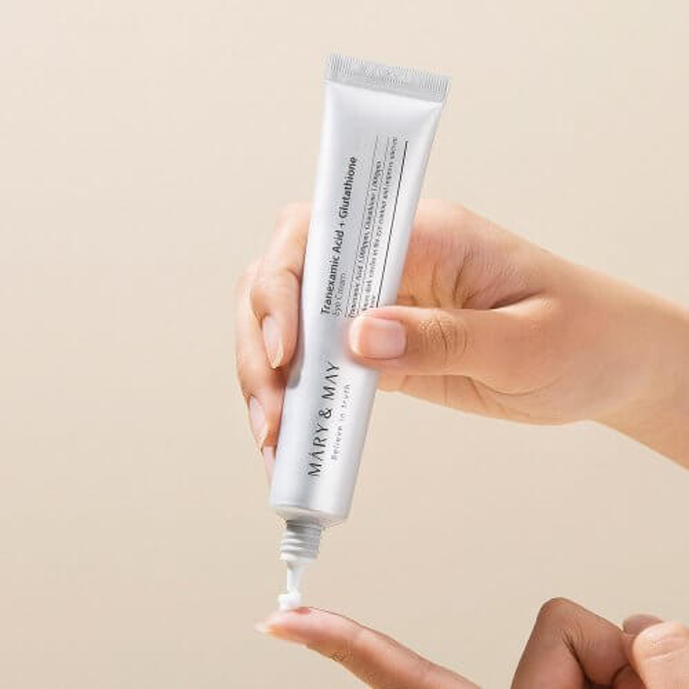 Осветляющий крем для век с транексамовой кислотой Mary&May Tranexamic Acid Glutathion Eye Cream
