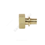 Соединитель для PE-X труб аксиальный латунь Дн 20х1/2" под евроконус с накидной гайкой РОС
