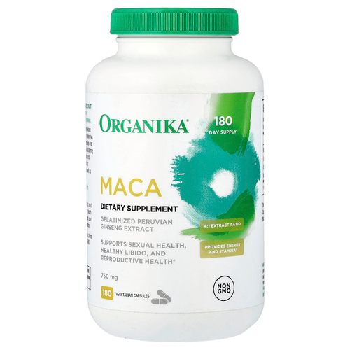 Organika, MACA, 750 mg, 180 Vegetarian Capsules
