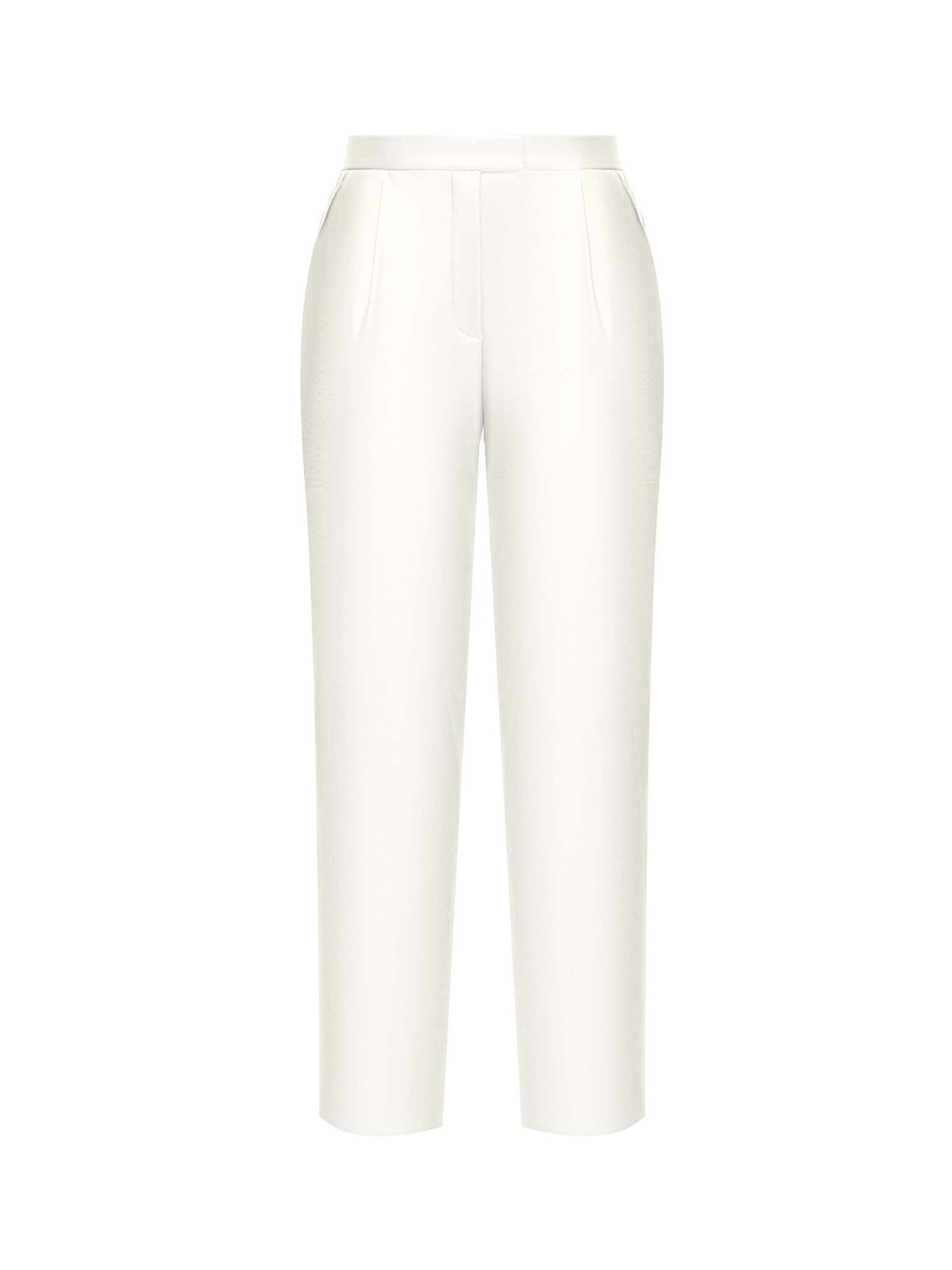 Укороченные брюки на завышенной талии