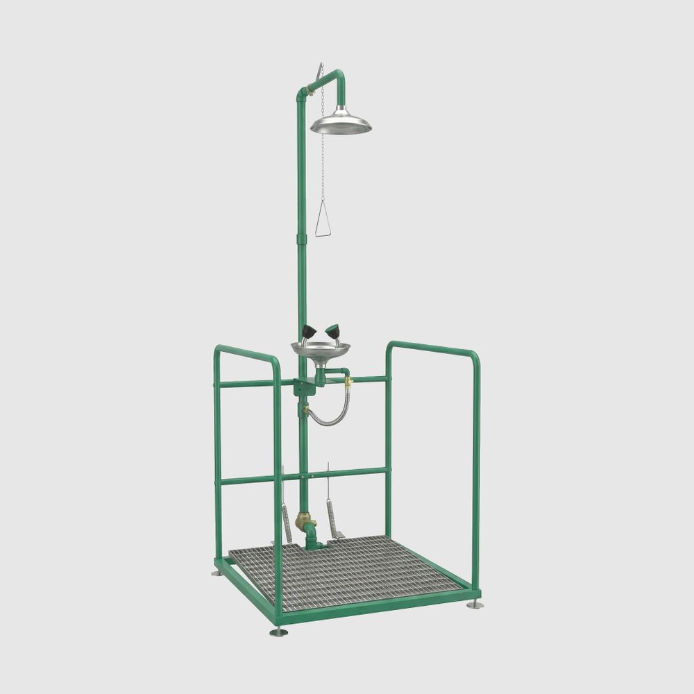 Аварийная платформа с фонтаном и душем оцинк. сталь BOCCHISF SCP730SS зеленый