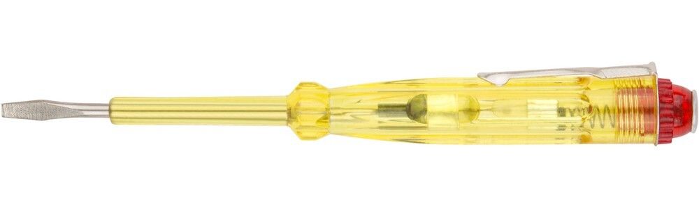 56501 Отвертка индикаторная, желтая ручка 100 - 500В, 140мм