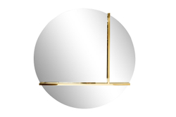 Зеркало декоративное круглое 80см Garda Decor с золотыми вставками