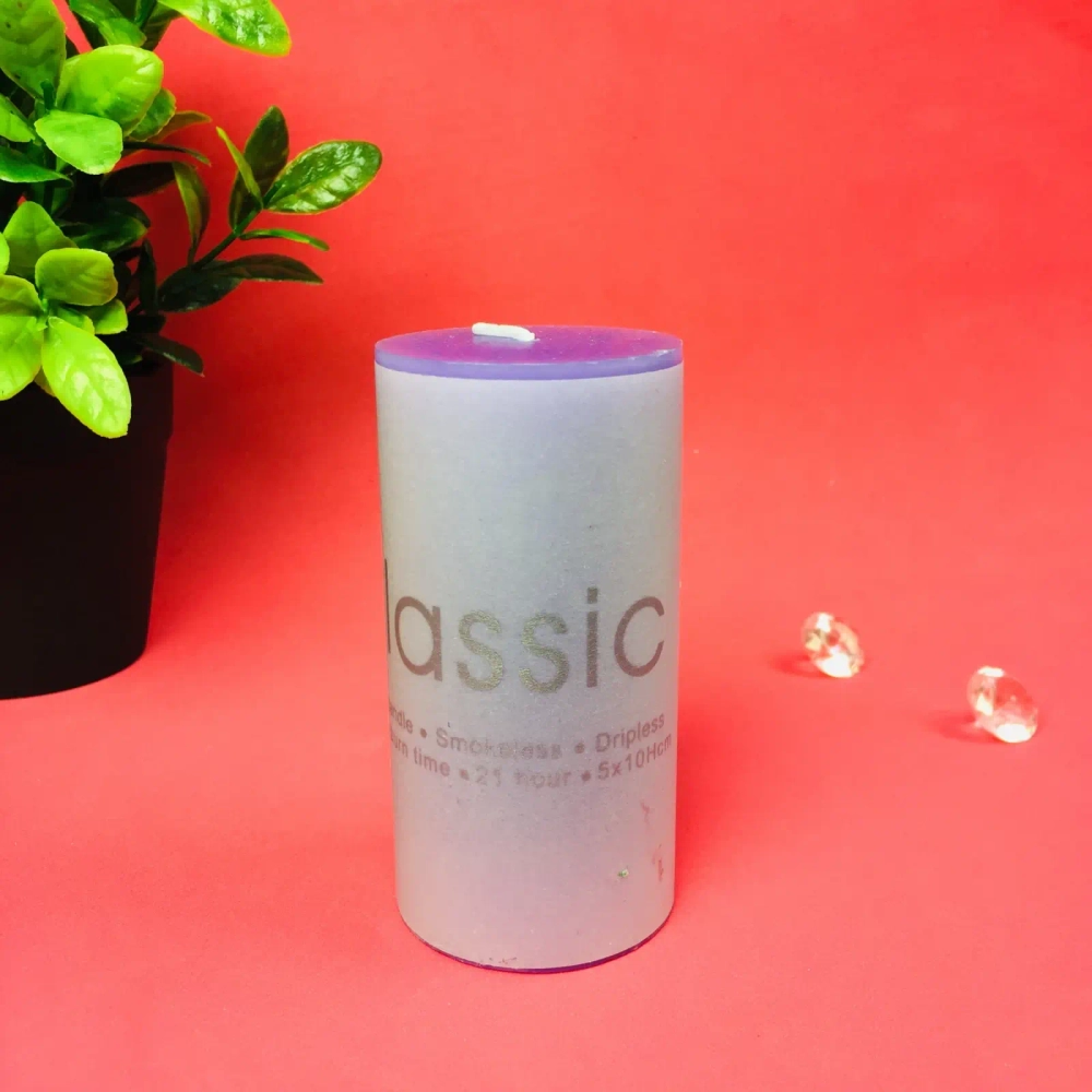 Свеча «Classic» 5*10см цвет лавандовый ZD-003