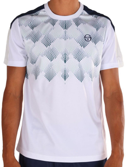 Теннисная футболка Sergio Tacchini Punte - white/smoke