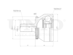 ШРУС внешний UNIO CVJ-20248
