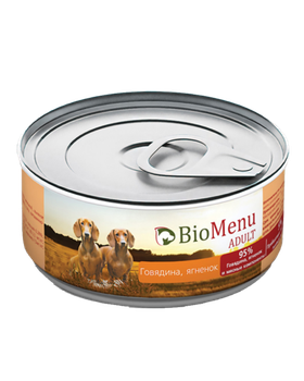 BioMenu Dog Консервы Говядина/Ягненок 100гр.