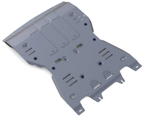 Защита картера и КПП Rival для Porsche Macan (V - 2.0; 3.0; 3.0D; 3.6) 2014-2019/Porsche Macan I рестайлинг (V - 2.0; 3.0) 2018-н.в., штампованная, алюминий 3 мм, с крепежом, 333.4605.1