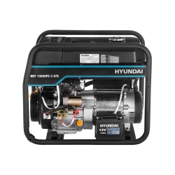 Генератор бензиновый трехфазный 8 кВт 400В Hyundai HHY 10000FE-3 ATS, бензогенератор с встроенным блоком автозапуска, электростанция 89,5кг
