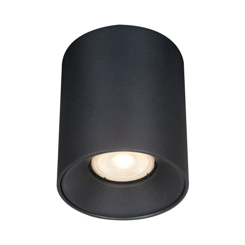 Светильник накладной с лампой, черный, Накладные светильники, GU10, 50