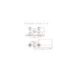 Смеситель для ванны и раковины 1/2 кер CN2224 CRON L-излив 300мм, с душ. аксессуарами ХРОМ