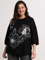 Блуза Цветочная рапсодия (черная) Б15311-18М LT Collection