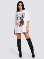 Футболка женская оверсайз принт