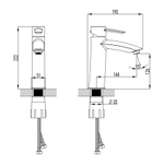 LM3237C ATLANTISS Смеситель для умывальника монолитный, хром