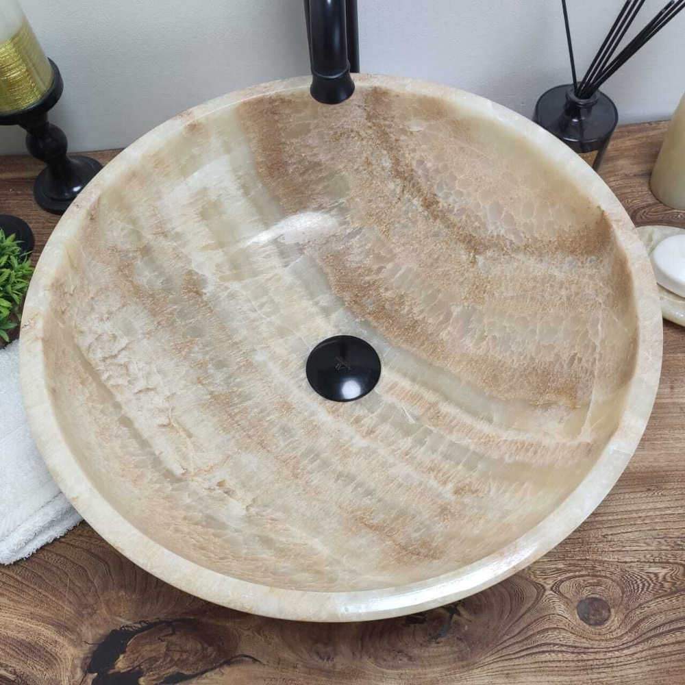 Каменная раковина из оникса Bowl Sunset Medium TinLip BO-00827