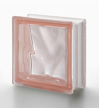 Стеклоблок розовый  Vetroarredo Rosa Q19/O  (Италия) 19x19x8