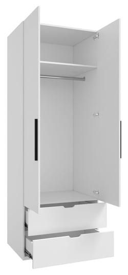 Шкаф для одежды, шкаф, Даллас, белый 80-698