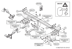 Фаркоп Brink (Thule) 588200 для Mercedes C-Klasse (2014 - )(паспорт и сертификат в комплекте)(без электрики)