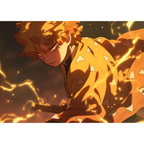 Постер Zenitsu Agatsuma - Demon Slayer