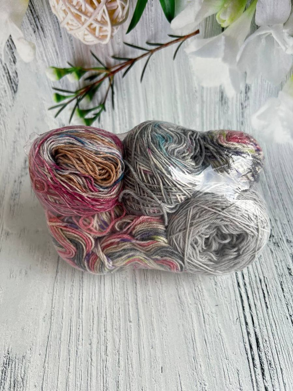 Пряжа носочная Аркобалено радужный микс 130г