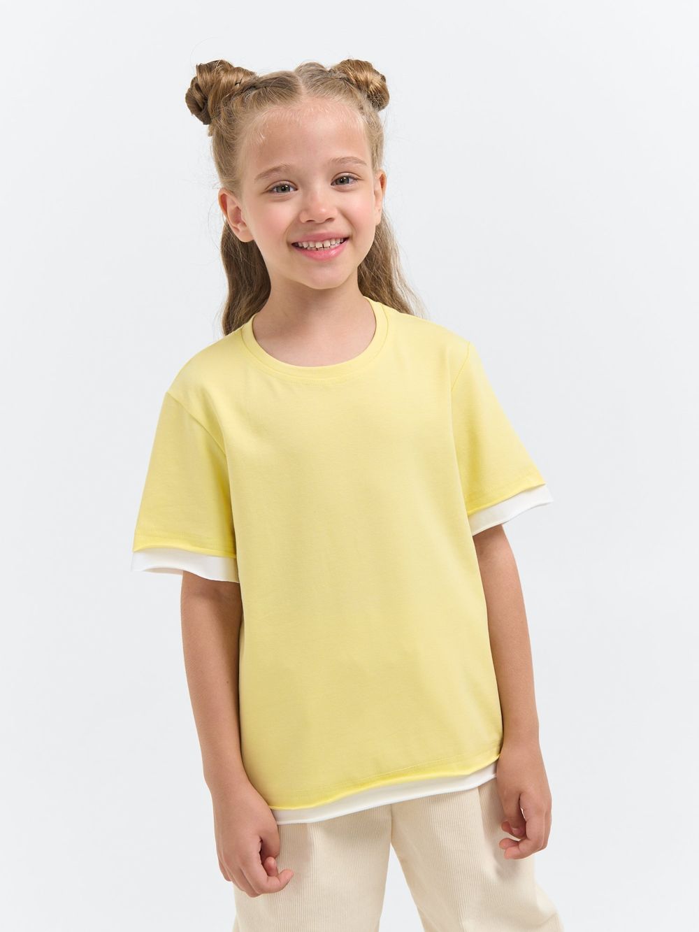 Футболка "Нарцисс" с контрастной отделкой