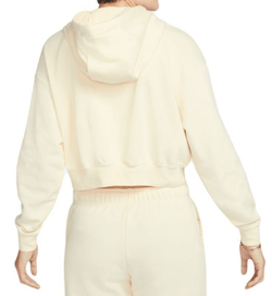 Женская теннисная куртка Nike Sportswear Club Fleece Oversized Crop Hoodie - Beige