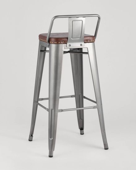 Стул барный TOLIX SOFT серебристый