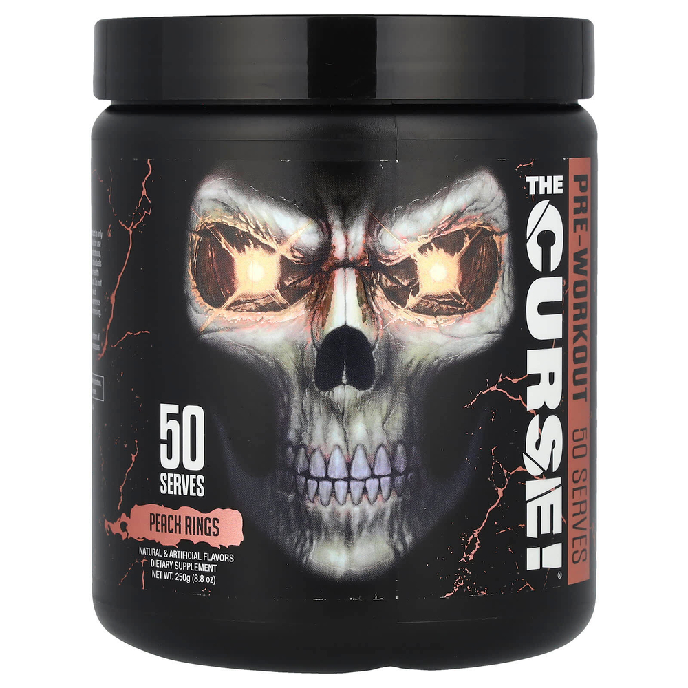 JNX Sports, The Curse, предтренировочная добавка, персиковые кольца, 250 г