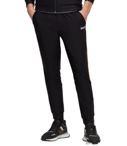 Мужские теннисные штаны BOSS x Matteo Berrettini Tracksuit Bottoms In Active-Stretch Fabric With Side Strip - black