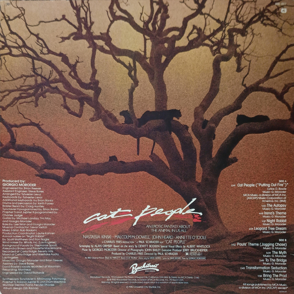 Giorgio Moroder / Cat People (Original Soundtrack)(LP)