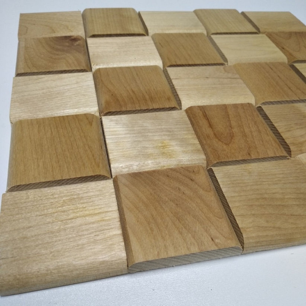 Деревянная мозаика для стен Wood Mosaic Береза Вельвет