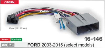 КАБЕЛЬ 16-146: Cable Kit of 9" & 10.1" HeadUnit for FORD 2003-2015 (select models) / Power + Speakers