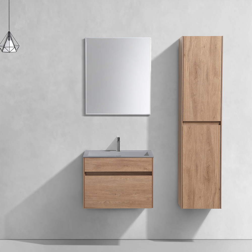 Тумба под раковину Vincea Chiara 600 подвесная, 1 выкатной ящик soft-close, N.Oak