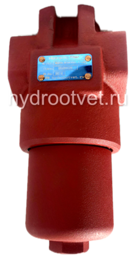 WKDFBN/HC60G10D1.1/-L24 - Напорный фильтр гидравлический одинарный модели DF тонкость фильтрации 10 мкм, типоразмер 60, вид присоединения: резьба G1/2, материал корпуса - чугун, рабочее давление до 420 бар, визуально-электрический (лампа с напряжением 24В) индикатор загрязнения